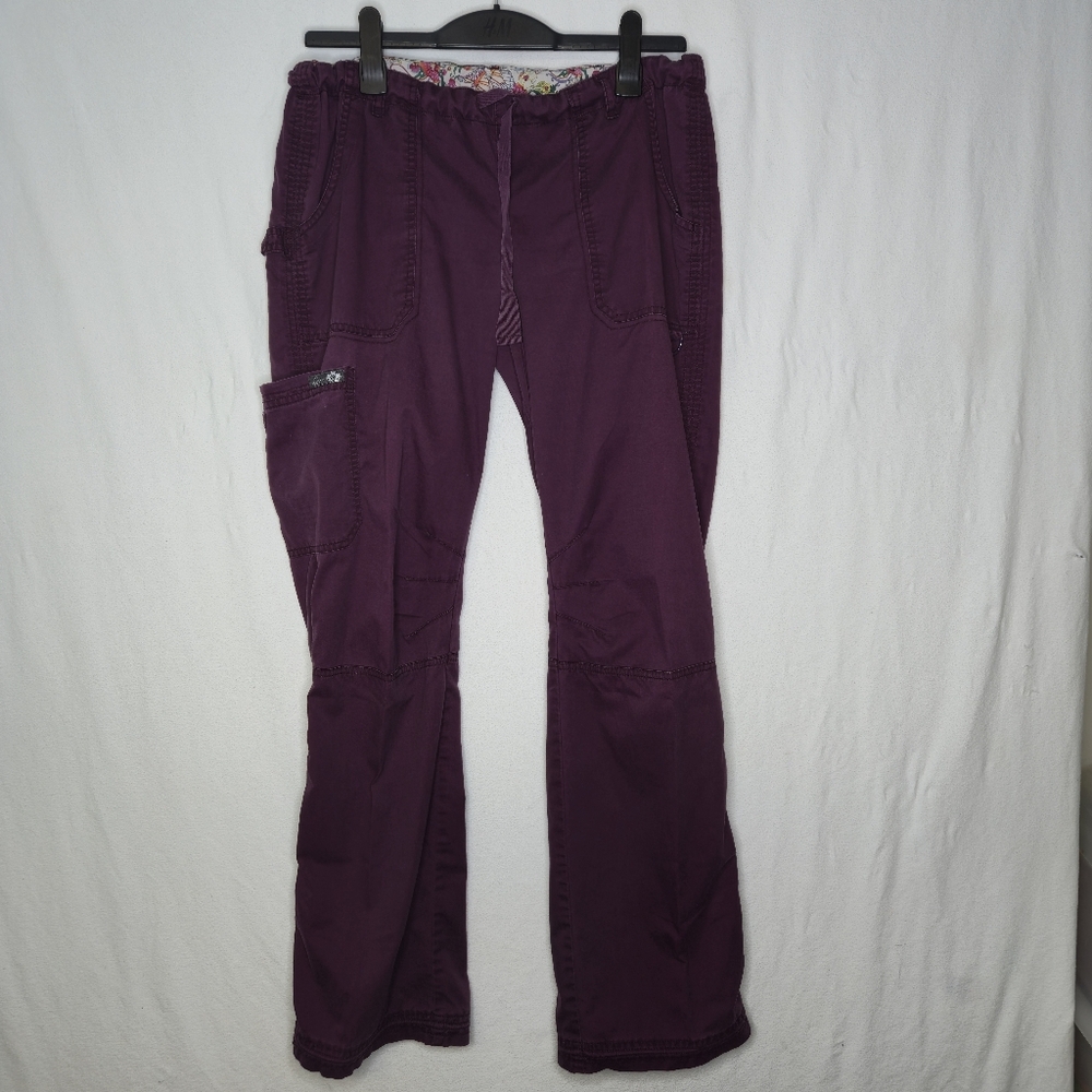 Koi By Kathy Peterson Ladies Scub Uniform Pants Purple Size Medium Tall